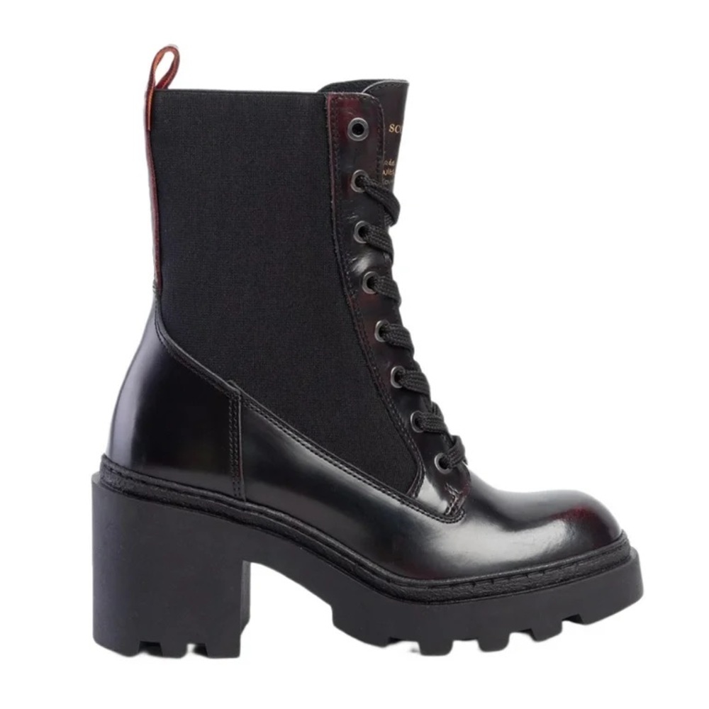 Scotch & Soda Combat Moto Boots with Chunky Heel NWT Sz 9